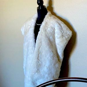 RH Faux Fur Wrap in Arctic Fox